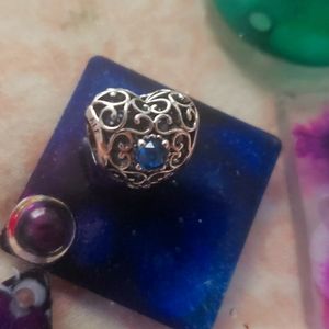 December Birthstone Heart Charm